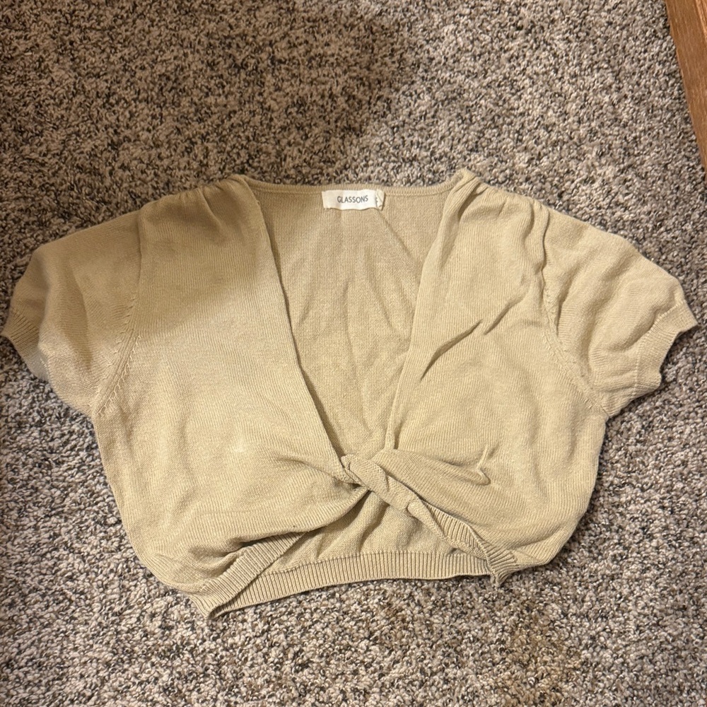 Glassons Women's Tan Knitted Top